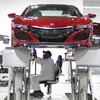 ホイールのアライメント調整作業