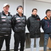 左からキャシディ、山下、佐々木、大嶋。