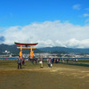 宮島のシンボル、嚴島神社・大鳥居の干潮を歩く