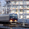 内側線を外側に移設する前の新駅設置現場