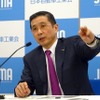 自工会の西川会長　《撮影　池原照雄》