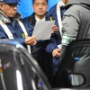 首都高速都心環状線で年末から年始にかけて行われた街頭検査（1日、東京都中央区）