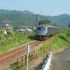 資料館の脇を日豊本線が通る。すぐ近くに日向長井駅が。