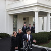 トランプ大統領との会談を終えたビッグ3首脳（24日）　(c) Getty Images