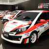 全日本ラリー選手権への参戦車「TGR Vitz CVT」。