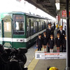昭和30年代試験塗装カラーの8568編成（2月16日、亀戸駅）