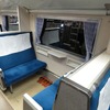 583系車内の座席セット時の姿。4人用のボックス席が設けられている。