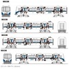 9000形1編成にラッピングされる2017シーズンの「ファイターズ号」。上から1～4号車の順で、1号車は栄町方。