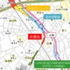 「渋谷代官山Rプロジェクト」の予定地。旧線のカーブしている部分に建設される。