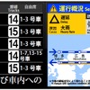 液晶ディスプレイに変わる駅改札口の電光掲示板のイメージ。路線図タイプの遅延情報なども表示する。