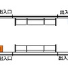 防犯カメラの設置場所。ドア上部に設けられる。