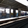 大橋駅のホーム。8月26日のダイヤ改正で全ての特急が停車する。