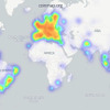 ビットコイン決済対応店舗の分布図