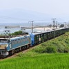 瀬戸内海を見ながら山陽本線を走り抜ける20000系甲種。