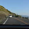国道3号線、鹿児島北部の海沿いを行く。