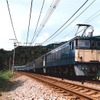 EF63＋EF63＋EF62＋12系客車の信州62号（旧丸山信号場付近。1990年8月18日）