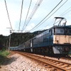 EF63＋EF63＋EF62＋12系客車の信州62号（旧丸山信号場付近。1990年8月18日）