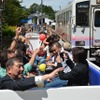石破茂氏、高千穂あまてらす鉄道を訪問