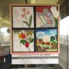 車内はキルト作品が展示されている。