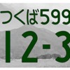 図柄入りナンバープレート（寄付金なし）の例