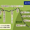 「JR東海管内貨物線と珍しい車窓の旅」の走行予定路線図。移動距離は110kmを越える。