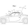 ホンダアクセスが米特許商標庁に特許申請しているタルガトップルーフ構造の図