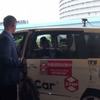 自動運転機能を使った送迎車の実験走行
