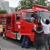 東京モーターショー会場への通り道。働くくるま、珍しいくるま大集合！～カスタムオーディオカー展示～