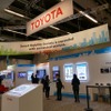 ITS世界会議の常連でもあるトヨタ自動車は最大級のブースを構えた