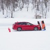 圧雪路（時速30km）で衝突被害軽減ブレーキが作動した際