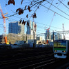 車町児童遊園から見えた品川新駅