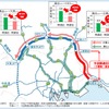 高谷から各方面への時間短縮効果（予想）