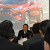 トヨタ自動車の今後の方針について話す豊田章男社長
