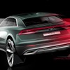 アウディ Q8 のティザースケッチ