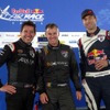 千葉大会を終えて記者会見に臨んだ3名。左から2位のマイケル・グーリアン選手、優勝のマット・ホール選手、3位のマルティン・ソンカ選手