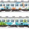 経営基盤の強化策としては、普通列車を観光列車化する取組みにも言及。6月18日からは、キハ40形を使用する「北海道の恵み」シリーズの第3弾として、道南エリアの函館～長万部間に「道南　海の恵み」が運行を開始した。これはそのイメージ。
