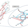 「線路設備モニタリング装置」の今後の導入線区。東北や甲信越、房総地区など、大幅に拡大される。