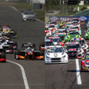 全日本スーパーフォーミュラ選手権（左）とワールド・ツーリングカー・カップ