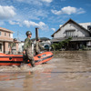 平成30年7月豪雨（7月8日、岡山県倉敷市）　(c) Getty  Images