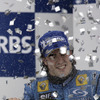 2005年ブラジルGPでアロンソ（ルノー）は、F1年間タイトルを獲得。　(c) Getty Images