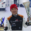 今年のWRCスウェーデン戦、「WRC2」で初優勝した時の勝田。