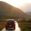 トゥインゴGT。雨上がりの兵庫-岡山県境にて。