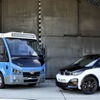 カルサン社の小型EVバス JestとBMW i3