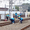 陥没の大きさを測る。