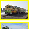 夕張支線で連結運転されることになったキハ40形の「道北　流氷の恵み」（上）と「道央　花の恵み」（下）。途中駅での「おもてなし」も検討するという。