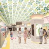 「テキスタイル」をコンセプトにした御堂筋線心斎橋駅のリニューアルイメージ。