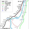 廃止区間の路線図。