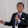 「Global R&D Tokyo」設置の狙いについて説明するデンソーの常務役員 隈部肇氏
