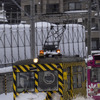 脱線した雪1形雪2号。2019年1月25日撮影。