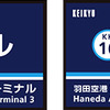 改称される京急空港線2駅の駅名標イメージ。